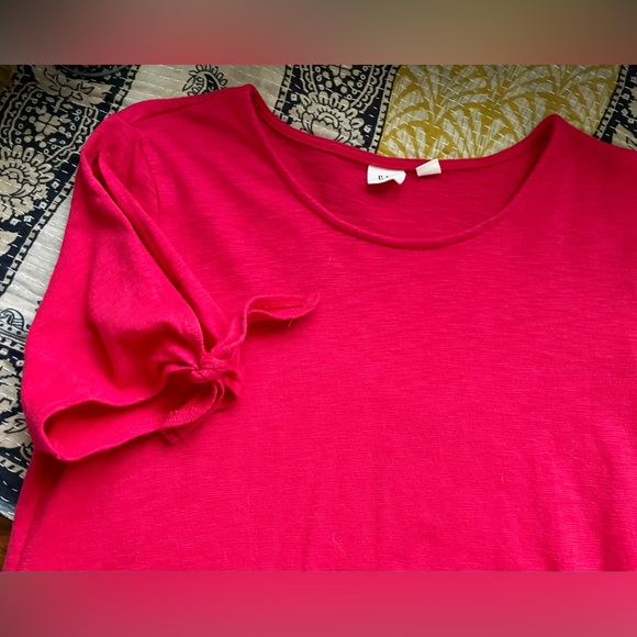 GAP Soft Spun Tie Short Slit Sleeve Swing Dress Slipper Red Size M - Picture 10 of 15